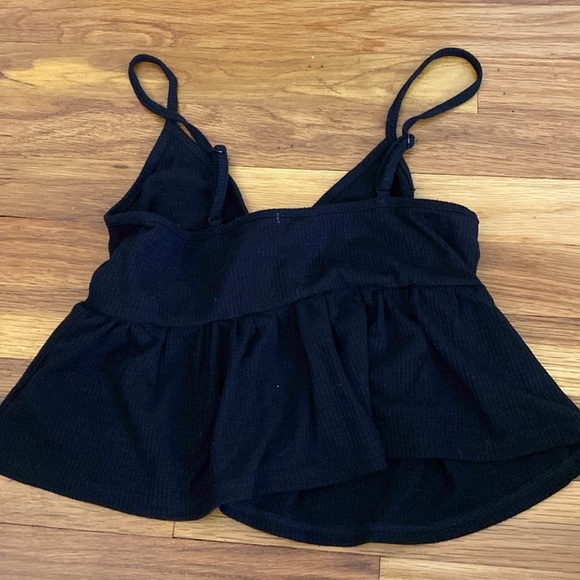 Garage Women’s Black Ruffle Tank Top Size XS - Picture 4 of 6